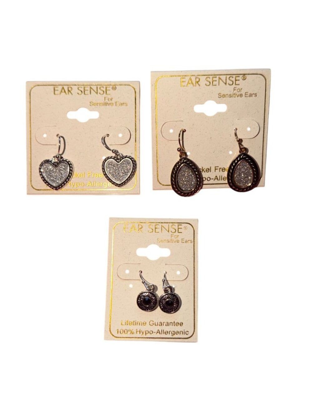Ear Sense Nickel Free 100% Hypo-Allergenic Earring Lot-New